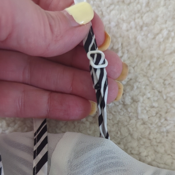 3 For $30. A Pea in the Pod Black and White Striped Sundress - Picture 9 of 13